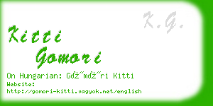 kitti gomori business card